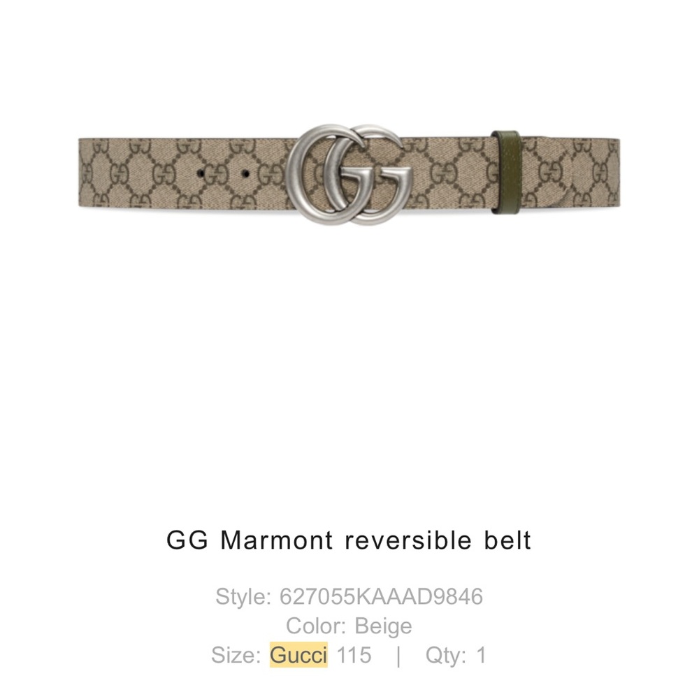 Men’s Gucci  GG Mormont reversible belt - Picture 5 of 5